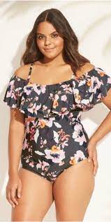 New Plus Size Swimwear Made For Real Women With Curvy Figures I Love This Bono Plus Size O One Piece Swimsuit Flattering Women S Plus Size Swimwear One Piece