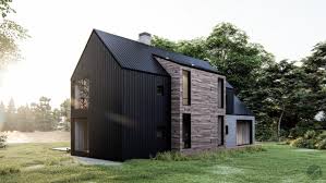 Floor plan modern barn house plans. 4 Bedroom Modern Barn House Barndominium Plan Ank Studio