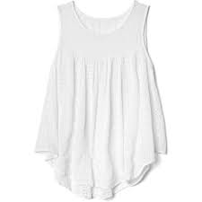 Gap Women Drapey Eyelet Tank 38 Liked On Polyvore Featuring Tops Draped Tank Top Trapeze Tank Ruched Top White Slee Fashion Tank Top Fashion Gap Women