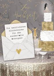 Die briefumschläge für hochzeitseinladungen sind zweifelsohne das eleganteste, originellste und exklusivste produkt auf unserer website. Hochzeit Ehe Karte Glitzersteine Grusskarte Brautpaar Gold 17x12cm Popshot