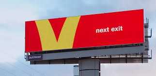 Mcdonald S Ads Use Golden Arches For Wayfinding Billboard Advertising Advertising Awards Print Ads