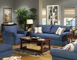Blue Denim Fabric Modern Sofa Loveseat Set W Options Blue Couch Living Room Living Room Sets Furniture Blue Chairs Living Room