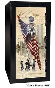 Read reviews of liberty 12, 24, 30 gun safes; Large 24 Gun Safe By Old Glory Gun Safe Company Never Forget 9 11