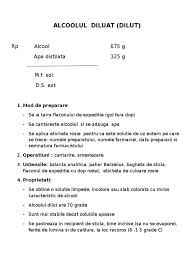 Alcool Diluat Dilut Doc