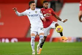 Leeds land the latest punch on their opponents as bamford steers in a shot at the near post, but it's saved by ederson. Fred Labels Manchester United Vs Leeds United As English Football Clasico Manchester Evening News