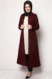 Tesettur Kaban Apoletli Bordo Byh 1878 Fashion Dresses Nun Dress