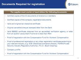 We hope that you will give us the opportunity to serve you by making us a vendor of your company. Vendor Registration Process Followed By Eskom For New Registration 2 Receive Request To Create A New Vendor By Means Of Contract Or Po Request Proof Ppt Download