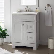 Home Decorators Collection Sedgewood 24 1 2 In Bath Vanity In Dove Gray With Solid Surface Technology Vanity Top In Arctic With White Sink Pplnkdvr24d The Ho Grey Bathroom Vanity Small Bathroom Vanities