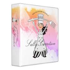 Black Hair Woman Chef Pantaloons Recipe Binder Zazzle Com Female Chef Black Women Hairstyles Womens Hairstyles