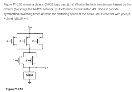 Solved Figure P16 53 Shows A Classic Cmos Logic Circuit Chegg Com