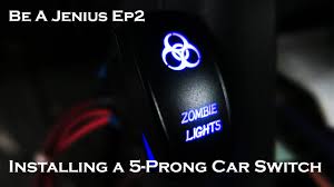 We have all the rocker switches we this switch is often used as a navigation/anchor light switch on a boat… see below for a wiring how to wire illuminated carling contua rocker switches to turn on at using trigger switch free wiring. Be A Jenius Ep2 Installing A 5 Prong Car Switch Youtube