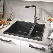 Maybe you would like to learn more about one of these? Grohe K500 1 5 Bowl Composite Quartz Kitchen Sink Granite Black 31648ap0