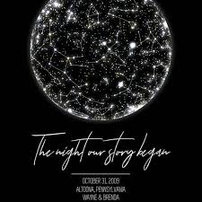 Star Map Print Star Map By Date Poster Night Sky Poster Etsy Star Map Map Print Printable Star