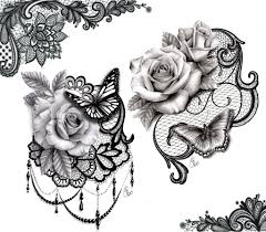 Lace Butterfly Rose Tattoo Design Lace Tattoo Design Lace Skull Tattoo Rose And Butterfly Tattoo