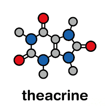 TeaCrine capsules and theacrine molecule illustration