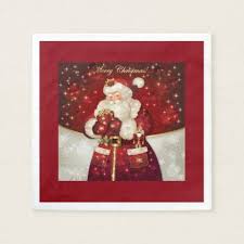 Christmas Santa Paper Napkins Xmas Christmaseve Christmas Eve Christmas Merry Xmas Fam Paper Party Napkins Christmas Party Supplies Holiday Table Decorations