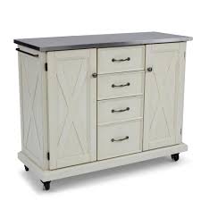 homestyles seaside white kitchen cart
