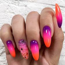 This blue, pink and purple combo is really dramatic, and will look the best on shorter nails. Ombre Nails Collection That Will Leave You Speechless Glaminati Com