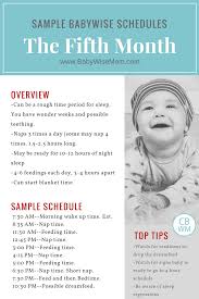 Babywise Sample Schedules The Fifth Month Babywise Mom