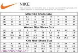 Nike Mens To Womens Size Conversion Chart Nike Shoes Size Chart Nike Shoe Size Shoe Size Chart Kids