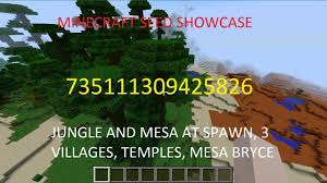 There don't seem to be good seeds like this on bedrock that have a jungle with a village in it or so close to it but also so much water. Jungle Mesa Temples Villages Minecraft Seeds