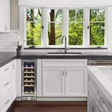 Kitchen window is one those architectural elements that can really transform the place. Newair Single Zone 19 Bottle Built In Compact Size Wine Cooler Fridge With Precision Digital Thermostat Stainless Steel Awr 190sb The Home Depot Built In Wine Cooler Kitchen Window Design Home