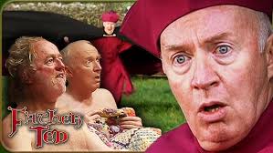 Father Ted contemplating