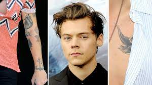 Each of harry styles's tattoos tells the story of his life and fans love to show their appreciation for them through tattoos that the british singer inspired. Harry Styles Tattoos And Meanings Complete List Of One Direction Star S Body Art
