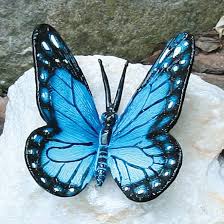 Design Toscano Blue Butterfly Bronze Garden Statue Garden Statues Blue Butterfly Statue