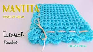 El patrón que se realiza de estos hermosos 4 puntos no es. Ajuar Panal De Abeja Mantita Paso A Paso Crochet