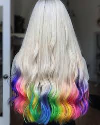 6 412 Likes 68 Comments Pravana Pravana On Instagram Rainbow D I P This Is All Her Own Creative Hair Color Hair Inspiration Color Rainbow Hair Color