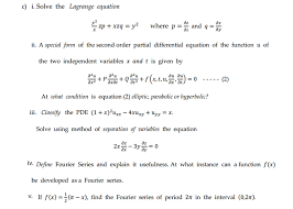 $$ w ( z) = u ( x , y ) + i v ( x , y ) $$. Answered I Solve The Lagrange Equation Az Az E Bartleby