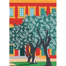 Affiche 50x70 By Eric Garence Jardins De Cimiez Nice Cote D Azur Affiches D Art Deco Affiche Illustration