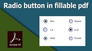 How To Create Radio Button In Fillable Pdf Form Using Adobe Acrobat Pro Dc Radio Pdf Acrobatics