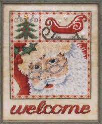 Bears for all seasons cross stitch chart pattern stoney creek 6 designs. Santa Welcome Counted Cross Stitch Pattern