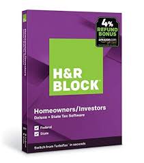 H R Block Tax Software Deluxe State 2019 With 4 Refund Bonus Offer Amazon Exclusive Pc Mac Disc Block Tax Software Hr Block Tax Refund