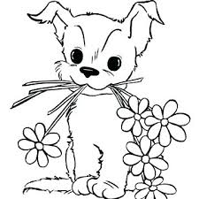 One animal that has a high level of intelligence and loyalty is used as a pet at home. Baby Puppy Coloring Pages Novocom Top
