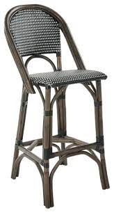View the larger fabric swatches. Rattan Bistro Bar Stool Antique Brown With Black White Weave Tropical Bar Stools And Counter Stools By Kouboo 1110143 Houzz