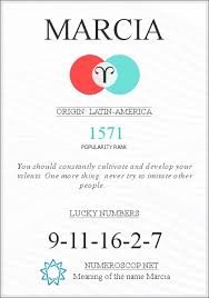 Jun 22, 2021 · pronunciation of marcia marcia with 1 audio pronunciations 0 rating rating ratings record the pronunciation of this word in your own voice and play it to listen to how you have pronounced it. Name Marcia Meaning Origin Description Popularity 1571