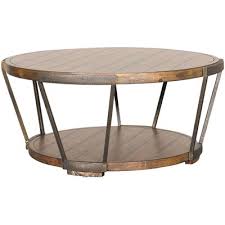 A lower bottom shelf provides additional space to showcase books, gadgets and more. Yukon Round Cocktail Table T4405 45 Magnussen Home Afw Com