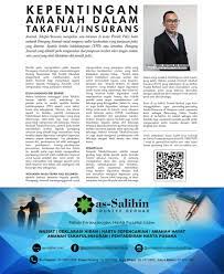 Log in | lost your password? Kepentingan Amanah Dalam Takaful Insurans As Salihin Trustee Berhad