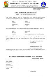 Surat lolos butuh dari pc iai _. Format Surat Keterangan Pindah Sekolah