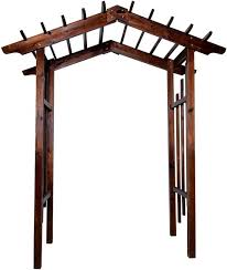 Garden arch with gate wood. Buy Yatai Solid Wood Arbor Garden Arch Entrance Gate Online Shop Home Garden On Carrefour Uae