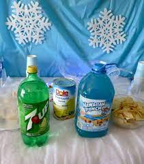 Blue Party Punch With Snow Recipe Blue Party Punches Frozen Party Party Punch