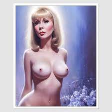 SD-06248 Barbara Eden A Painting Of A Naked Nude Woman In A Field Of  Flowers, An Ultrafine Detailed Painting, inspired by Edwin Georgi,  Figurative Art, inspired by Dan Decarlo, Oil Painting Of