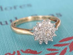 Pin By Emily Feldkamp On Engagement Ring Love White Gold Promise Ring Diamond Cluster Engagement Ring Wedding Rings Vintage