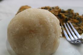 Step 3 you should be able to mold it in small portions, dip into your delicious soup and swallow. Gari