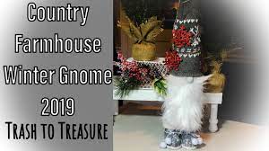 Trash To Treasure Dollar Tree Diy Winter Gnome 2019 Youtube
