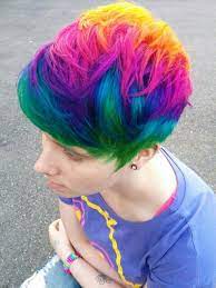 Short Rainbow Hair Short Rainbow Hair Rainbow Hair Color Rainbow Hair