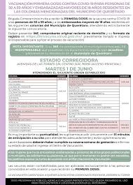 Para personas de 50 a 59 años, que como saben, ya están vacunadas en su primera dosis, y la próxima semana iniciaríamos con la segunda dosis para algunas de estas alcaldías, informó la mandataria capitalina en. Secretaria De Secretaria De Bienestar Queretaro